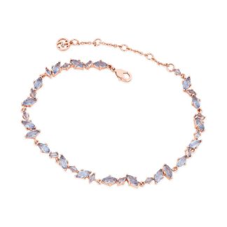Maureen O'Hara Marquise Blue Rose Gold Bracelet