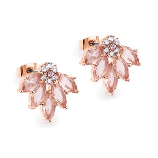 Maureen O'Hara Fan Rose Gold Earrings