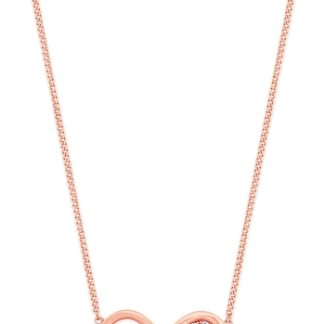 Rose Gold Infinity Pendant Inside Pave