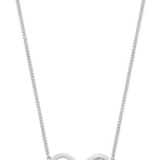 Silver Infinity Pendant Inside Pave