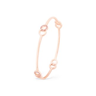 Rose Gold Infinity Bangle Pink Circle