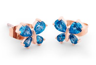 Butterfly Blue Stud Earrings