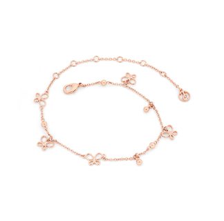 Butterfly Rose Gold Charm Bracelet