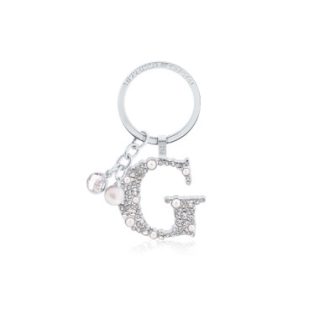 Tipperary Crystal Pearl & Diamond Letter "G" Keyring