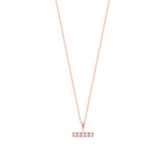 T-Bar Cz Set Bar Pendant Rose Gold  - New 2022