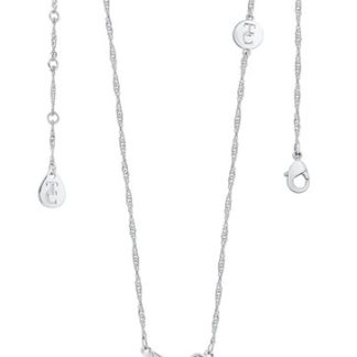 TIPPERARY CRYSTAL LETTER "A" PENDANT SILVER