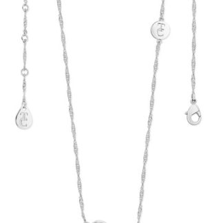 TIPPERARY CRYSTAL LETTER "B" PENDANT SILVER