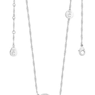 TIPPERARY CRYSTAL LETTER "D" PENDANT SILVER