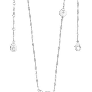 TIPPERARY CRYSTAL LETTER "E" PENDANT SILVER