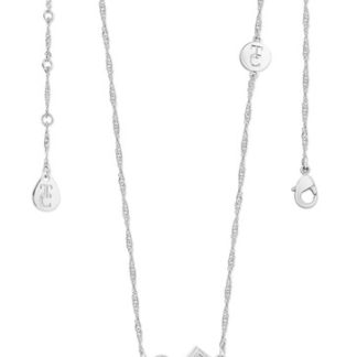 TIPPERARY CRYSTAL LETTER "F" PENDANT SILVER