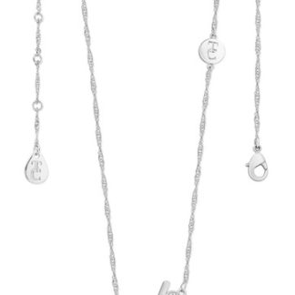 TIPPERARY CRYSTAL LETTER "J" PENDANT SILVER