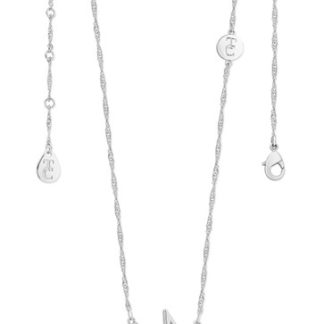 TIPPERARY CRYSTAL LETTER "M" PENDANT SILVER