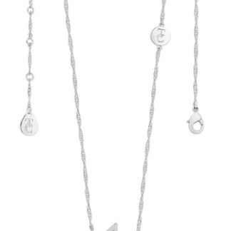 TIPPERARY CRYSTAL LETTER "N" PENDANT SILVER