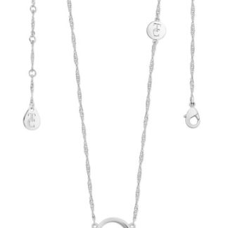 TIPPERARY CRYSTAL LETTER "O" PENDANT SILVER