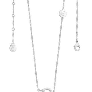 TIPPERARY CRYSTAL LETTER "P" PENDANT SILVER