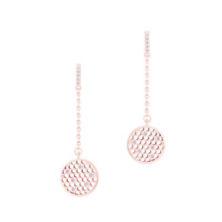 BEE ROSE GOLD CIRCLE CHAIN EARRINGS - NEW WINTER 2022