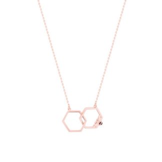 BEE ROSE GOLD HEXAGONAL INFINITY PENDANT - NEW WINTER 2022