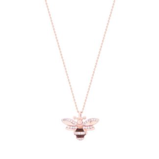 BEE ROSE GOLD CZ INSET PENDANT - NEW WINTER 2022