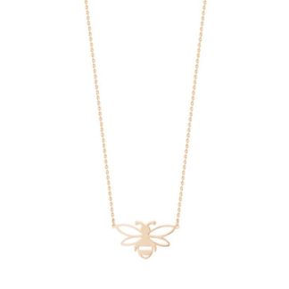 BEE YELLOW GOLD STENCIL PENDANT - NEW WINTER 2022