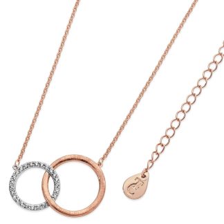 Matt & Pave Circles Pendant