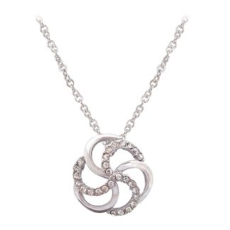 White Open Spiral Pendant