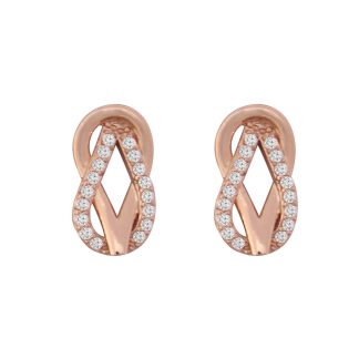 Rose Double Swirl Earrings