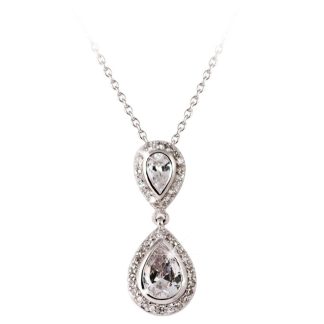 Silver Pendant Pear Shape Drop