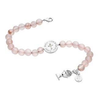 Pink Bead Charm Bracelet