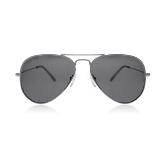Polarized Aviator Sunglasses Silver Frame