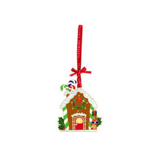 Sparkle Gingerbread House with Wreath Decoration