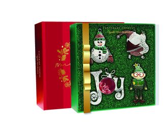 Sparkle Christmas Decorations Green Insert  Set of 4