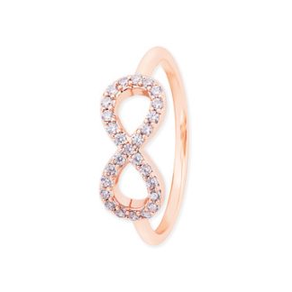 INFINITY RING CLEAR CZ - ROSE GOLD SIZE 8