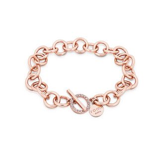 Romi Rose Gold Circle Bar Heavy Bracelet