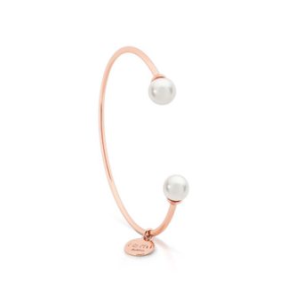 Romi Rose Gold Pearl Bangle