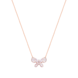 TC BUTTERFLY ROSE GOLD CLEAR CZ PENDANT