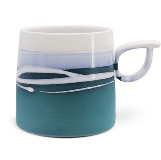 PAUL MALONEY POTTERY TEAL MUG