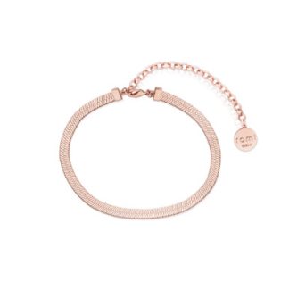 ROMI HERRINGBONE CHAIN BRACELET ROSE GOLD
