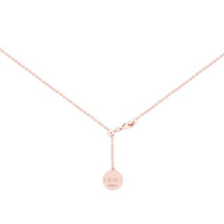 ROMI MINI DISC CHAIN NECKLACE ROSE GOLD
