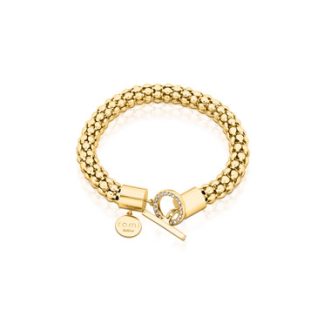 ROMI GOLD POPCORN CHAIN BAR NECKLACE