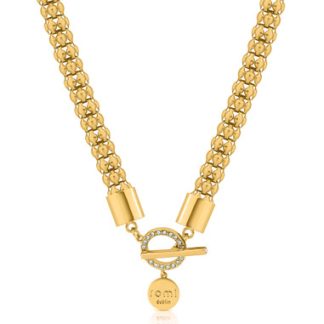 ROMI GOLD POPCORN CHAIN BAR BRACELET