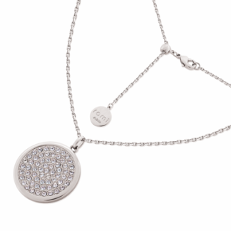 ROMI SILVER PAVE DISC PENDANT