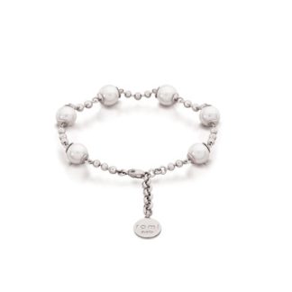 ROMI SILVER PEARL & CHAIN BRACELET