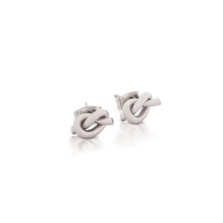 ROMI SILVER KNOT STUD EARRINGS