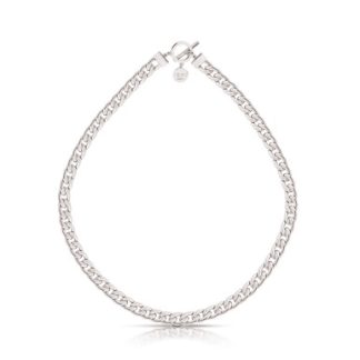 ROMI SILVER CURB CHAIN NECKLACE