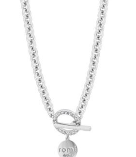 ROMI SILVER CHAIN BAR NECKLACE