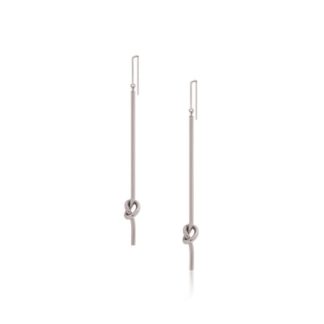 ROMI SILVER KNOT DROP EARRINGS