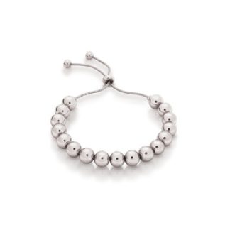 ROMI SILVER METAL BALL BOLO BRACELET