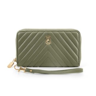 Bordeaux Chevron Wallet - Olive