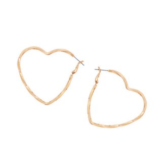 TC LARGE HEART EARRINGS GOLD