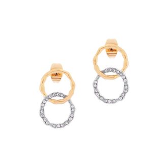 TC DOUBLE O EARRINGS GOLD & SILVER